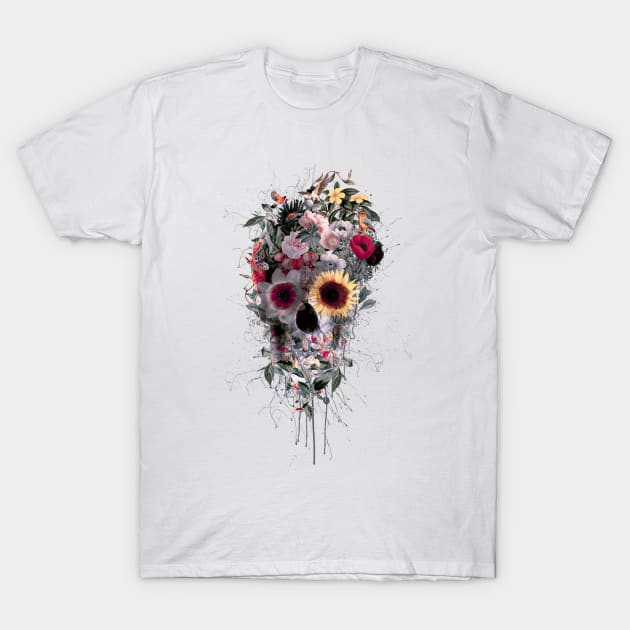 Skull Floral T-Shirt by rizapeker